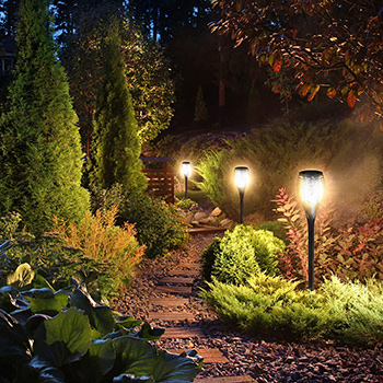 Luz led solar de balizamiento para jardin